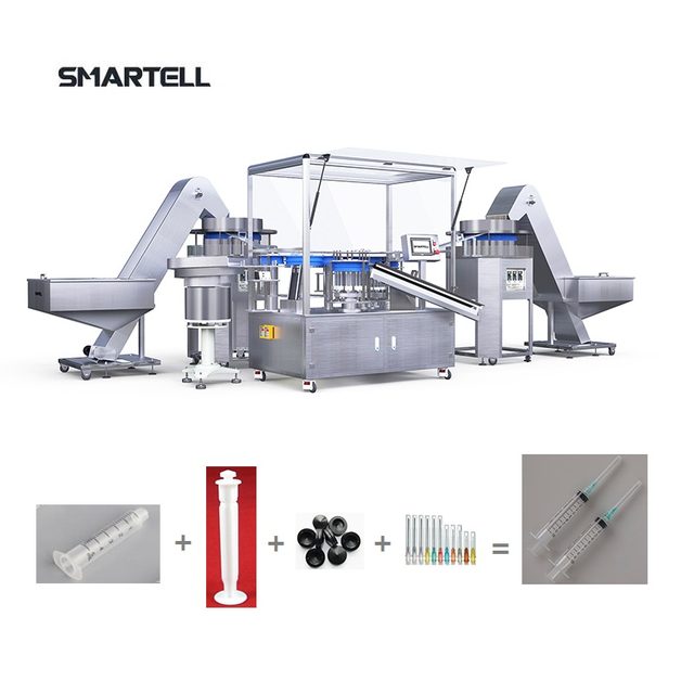 Línea de producción de jeringas desechables Máquina de ensamblaje de jeringas