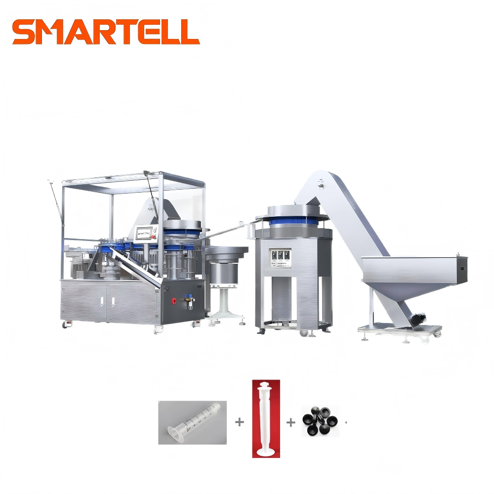 Máquina de ensamblaje automática de jeringa de 3 partes desechable de la industria médica