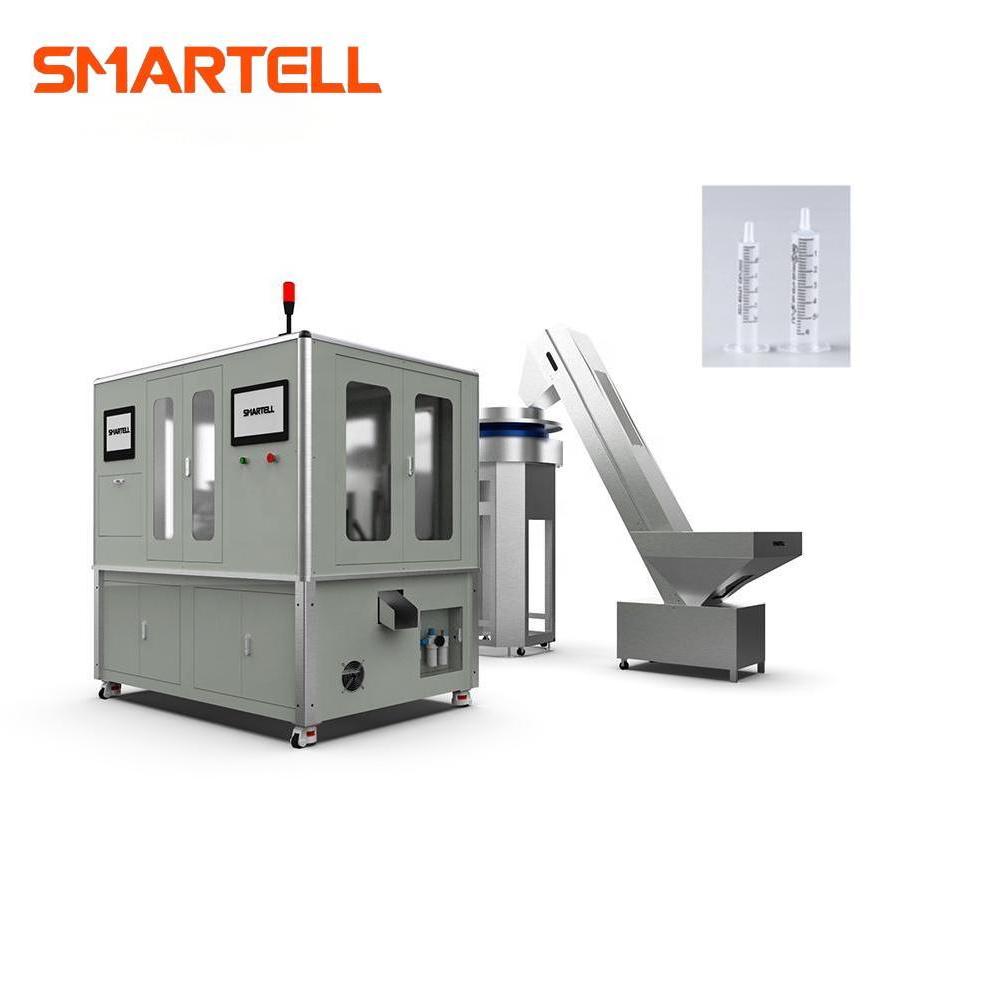 Máquina de impresión de almohadilla de alta velocidad de precisión para barriles de jeringe de 5 ml desechables