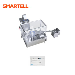 Máquina de tampografía con jeringa SMT-2001 para materia prima de PP de forma cilíndrica