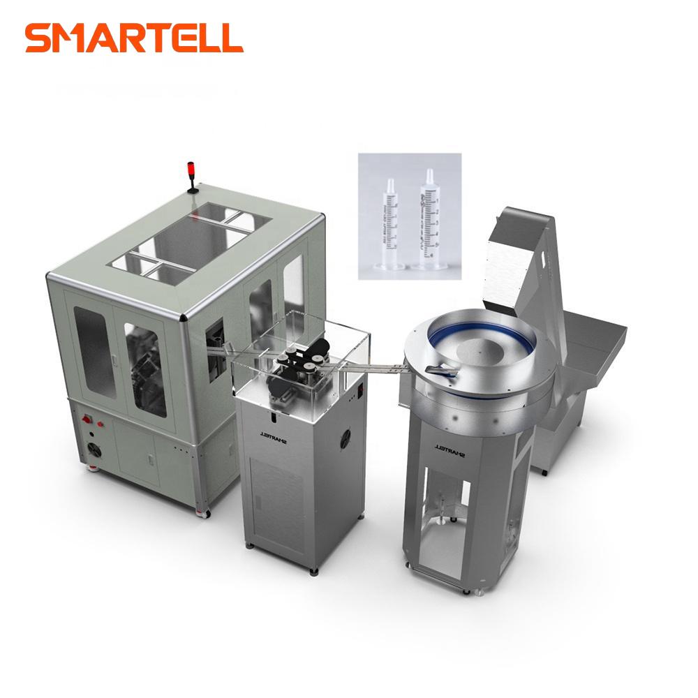 Máquina de impresión de almohadilla de alta velocidad de precisión para barriles de jeringe de 5 ml desechables