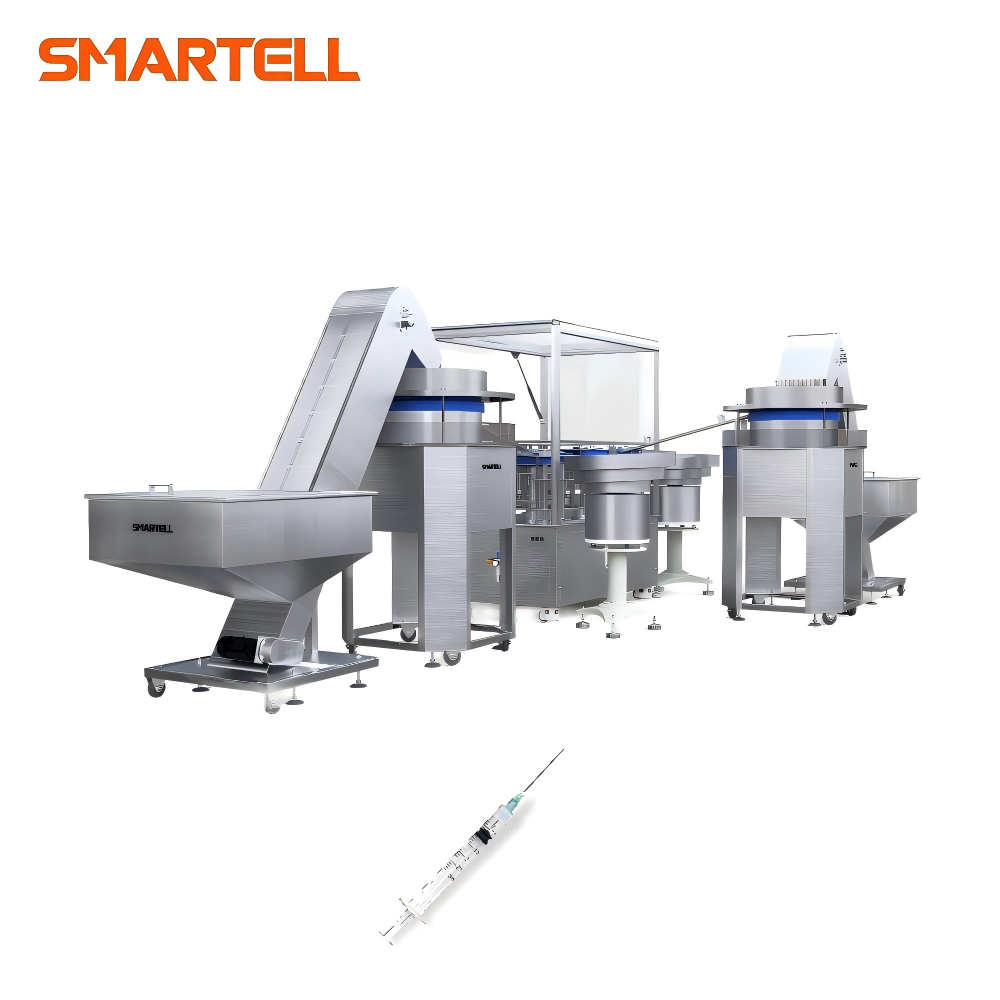 Línea de producción de fábrica médica nueva máquina de ensamblaje de jeringa desechable de 3ML automática