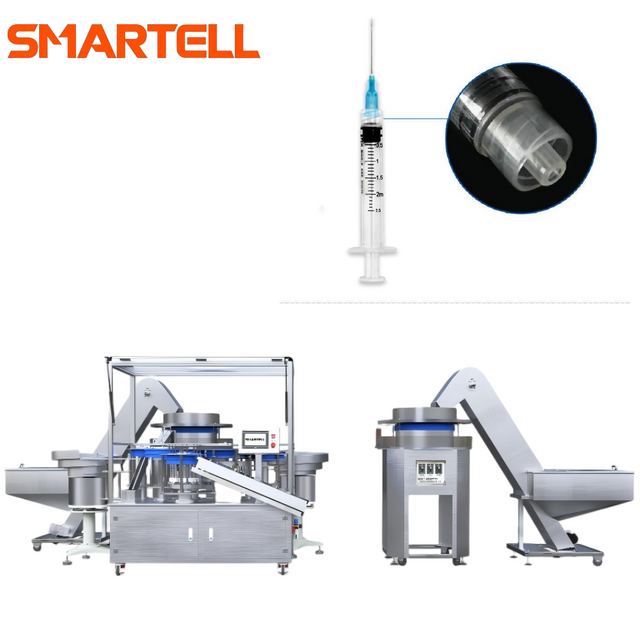 Línea de producción de máquina de ensamblaje automático de jeringa desechable Luer Lock de grado médico Garantía de 1 año