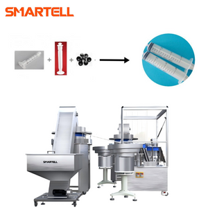 Línea integral de ensamblaje de barriles, émbolos y juntas de jeringas