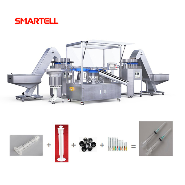 Máquina de ensamblaje de jeringas desechables completamente automática directa de fábrica con control inteligente PLC