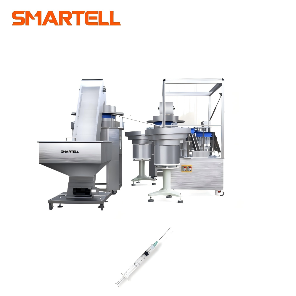 Línea de producción de fábrica médica nueva máquina de ensamblaje de jeringa desechable de 3ML automática
