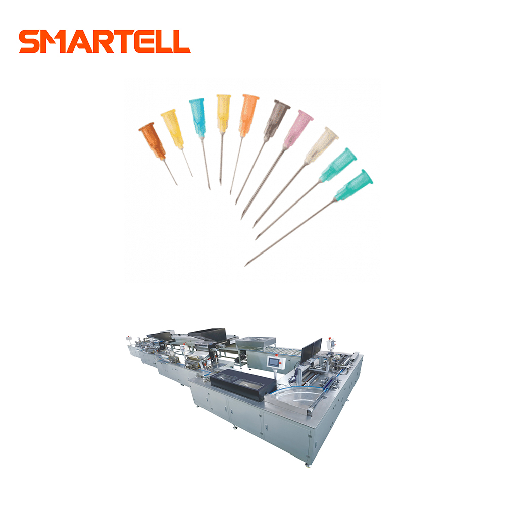 Máquina de ensamblaje SMT-3104 Tapa de aguja regular/tubo de acero teñido/cubo ensamblado en tres partes