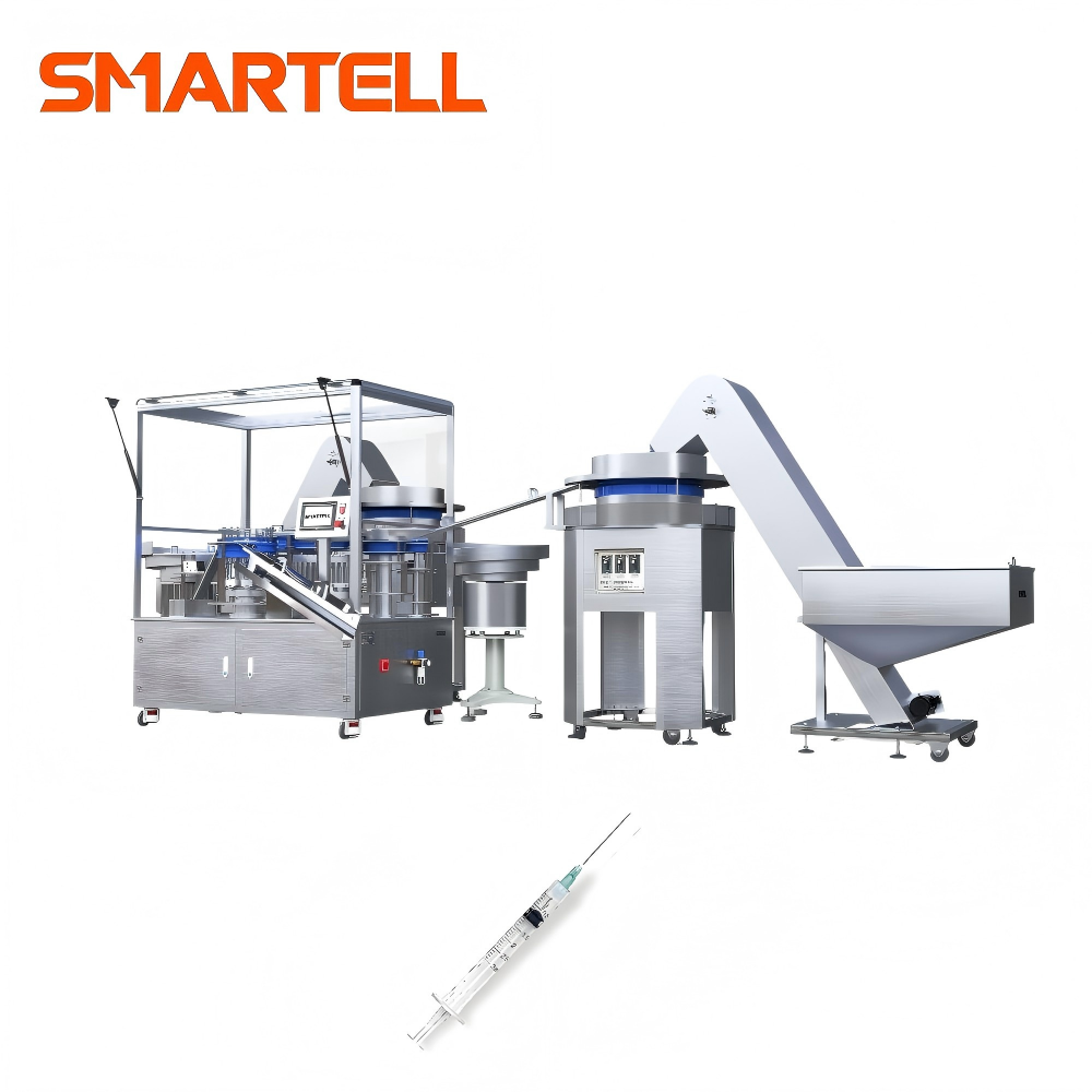 Línea de producción de fábrica médica nueva máquina de ensamblaje de jeringa desechable de 3ML automática