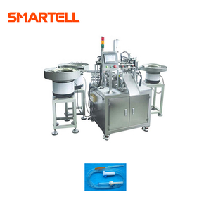 Máquina de ensamblaje de conectores de látex para equipos de infusión en fabricación médica