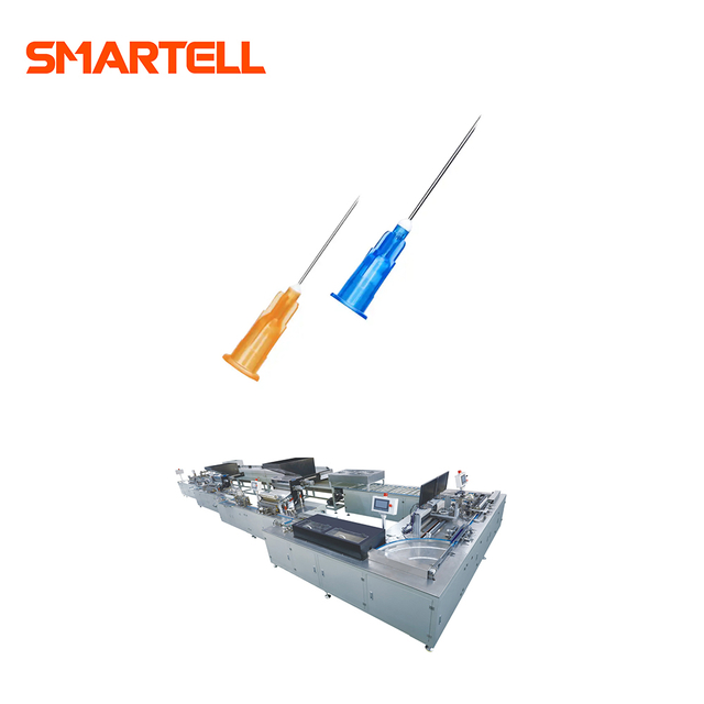 Máquina de ensamblaje de agujas confiable SMT-3104 de alta precisión para cubo de aguja + tapa + tubo