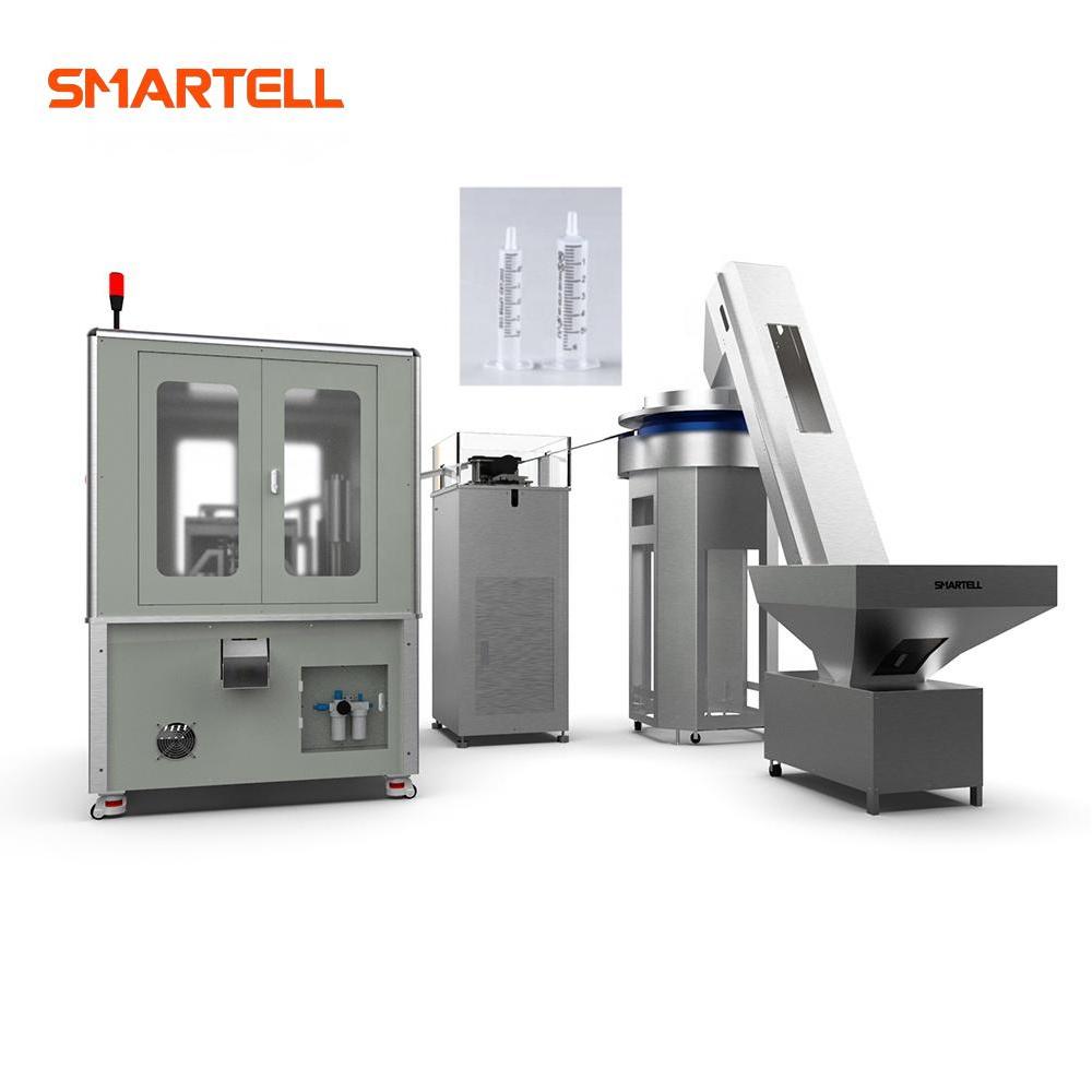 Máquina de impresión de almohadilla de alta velocidad de precisión para barriles de jeringe de 5 ml desechables