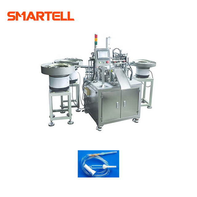 Máquina de ensamblaje de conectores de látex de rendimiento estable para operación continua