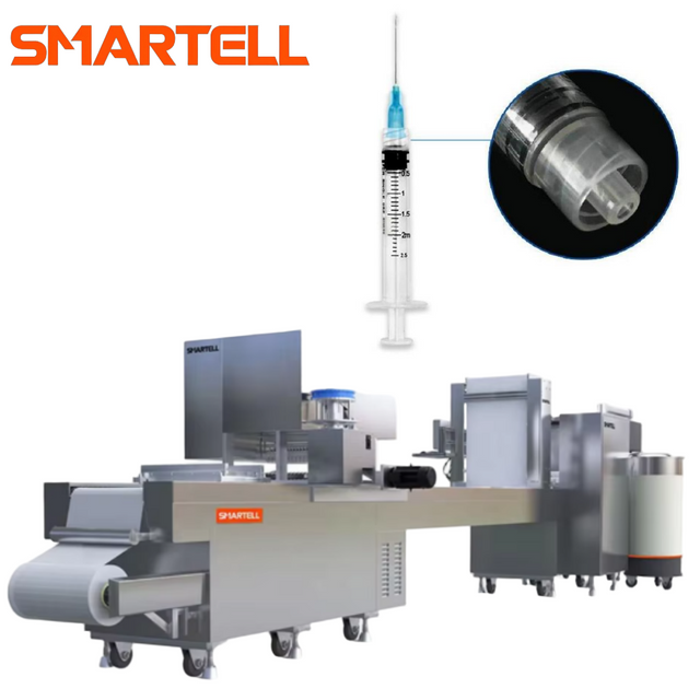 Smartell, jeringa desechable automática eléctrica, juego de infusión, máquina envasadora, papel de ampolla suave