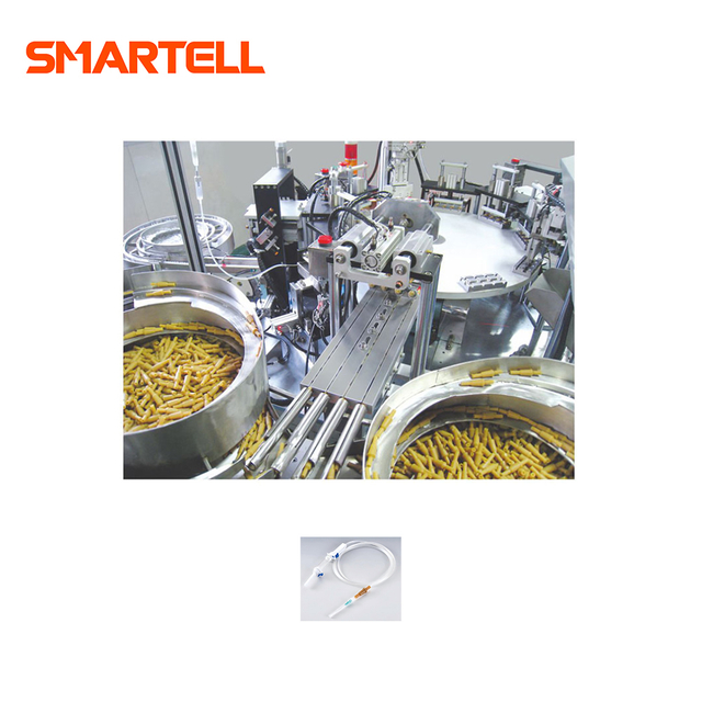 Máquina de ensamblaje de conectores de látex completamente automática para equipos de infusión