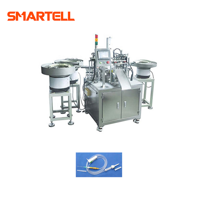 Máquina de ensamblaje de conectores de látex de control de calidad y precisión