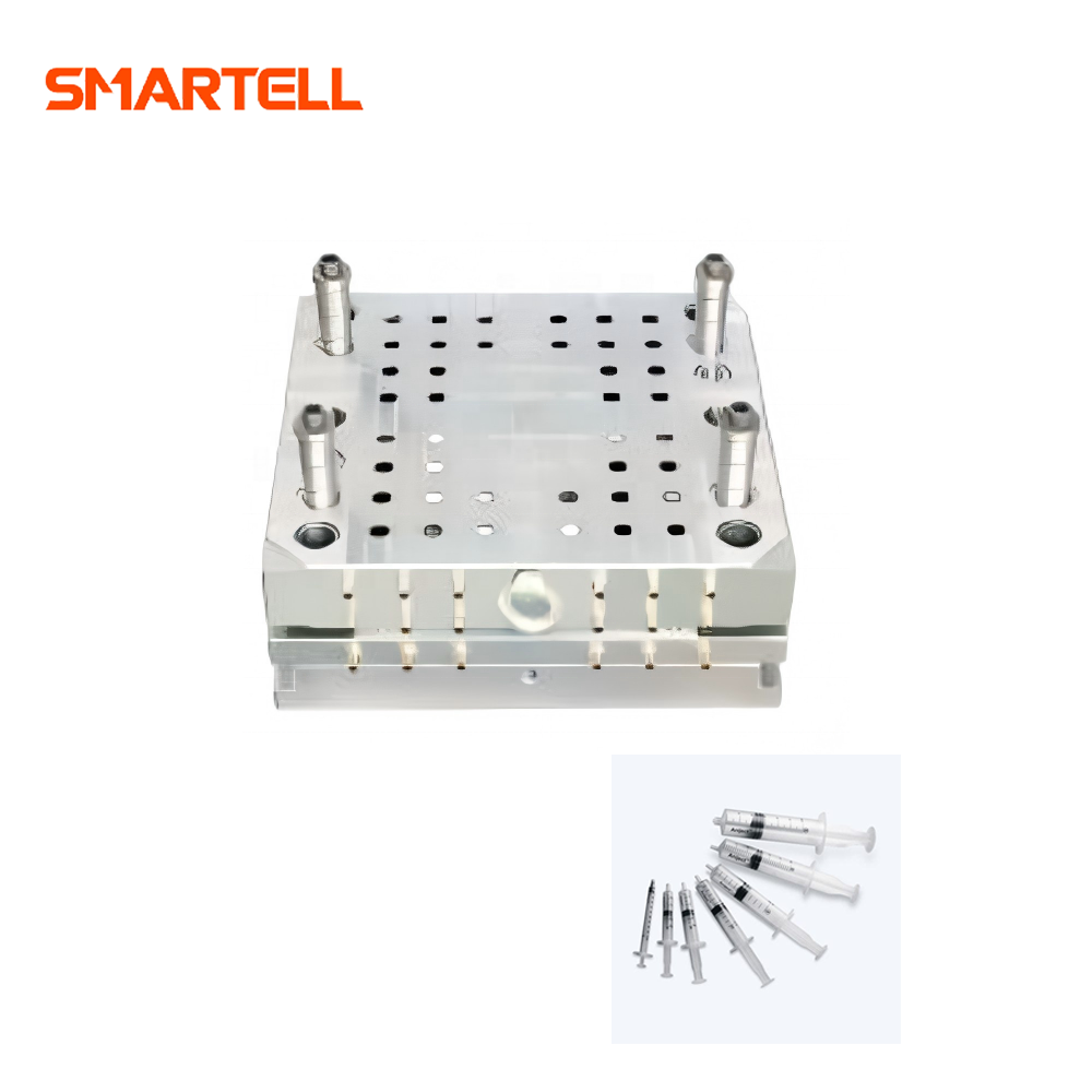 Molde de jeringa desechable de múltiples cavidades para producción en masa