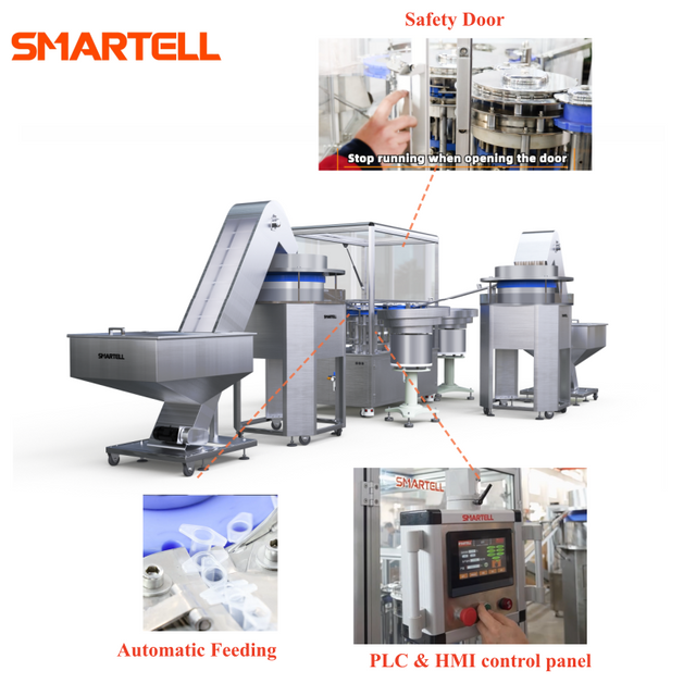 Máquina ensambladora de jeringas llave en mano con servocontrol PLC