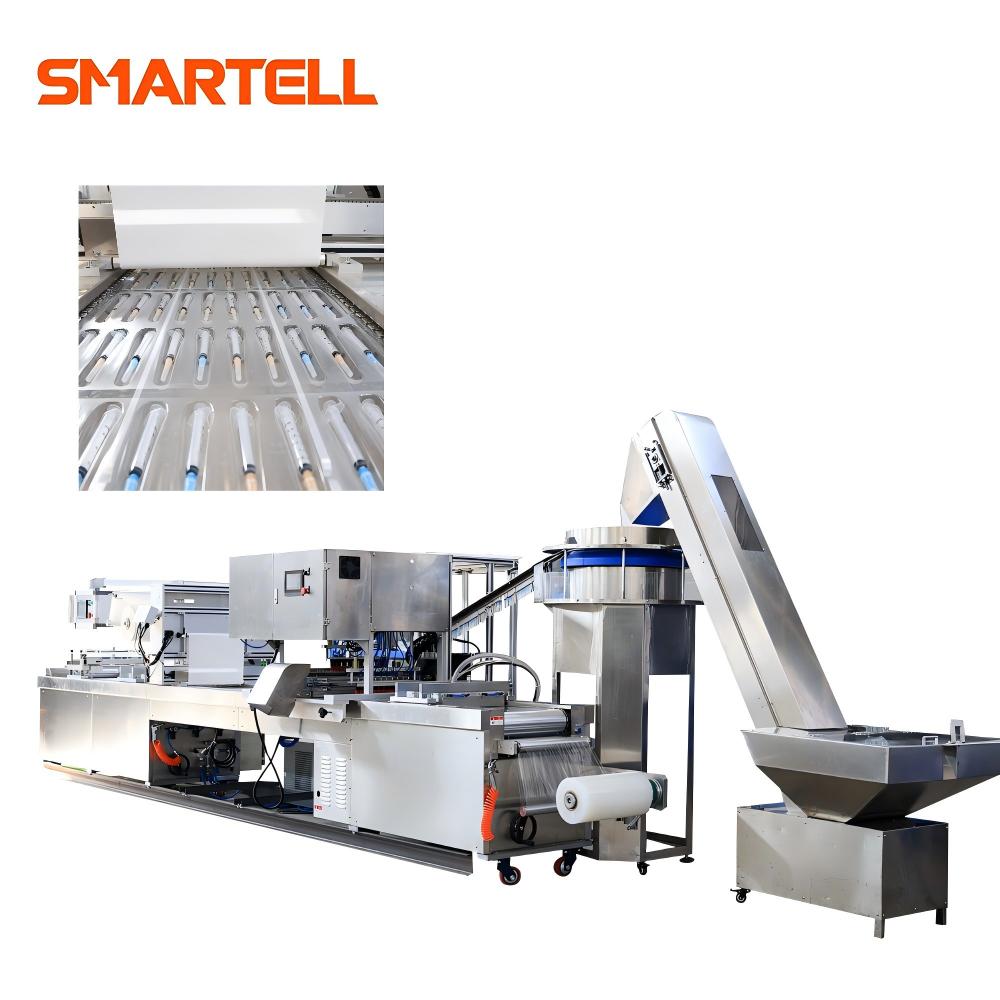 SMARTELL Máquina empacadora de blister blando de alta productividad para vacunas y jeringas desechables, completamente automática
