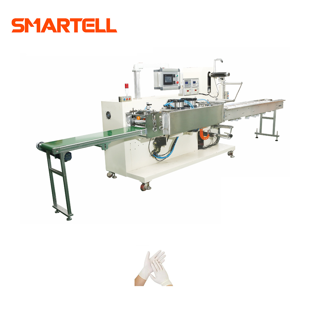 SMT-4140 Guantes de látex quirúrgicos completamente automáticos Máquina envasadora de bolsas exteriores de guantes de sellado de bolsas de papel
