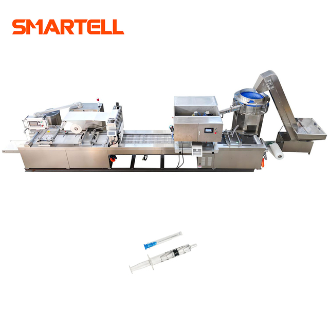 La máquina envasadora de blister blando rentable para jeringas reduce el costo de mano de obra y la producción de alta eficiencia