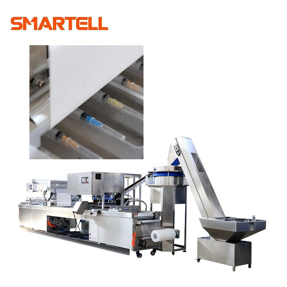 SMARTELL Máquina empacadora de blister blando de alta productividad para vacunas y jeringas desechables, completamente automática