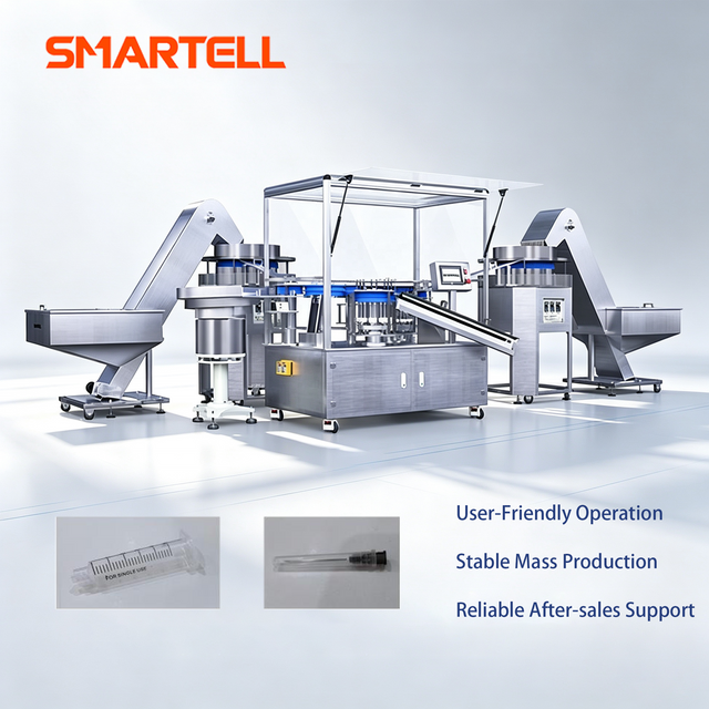 máquina ensambladora de jeringa de gran volumen de 100 ml 600 ml completamente automática