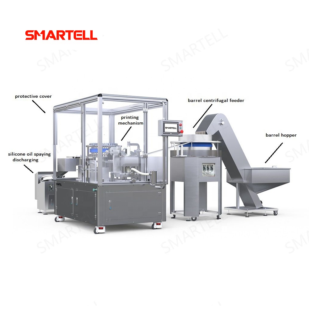 SMARTELL Máquina automática de tampografía con jeringa de alta velocidad para 2-10 ml, 350 piezas/min