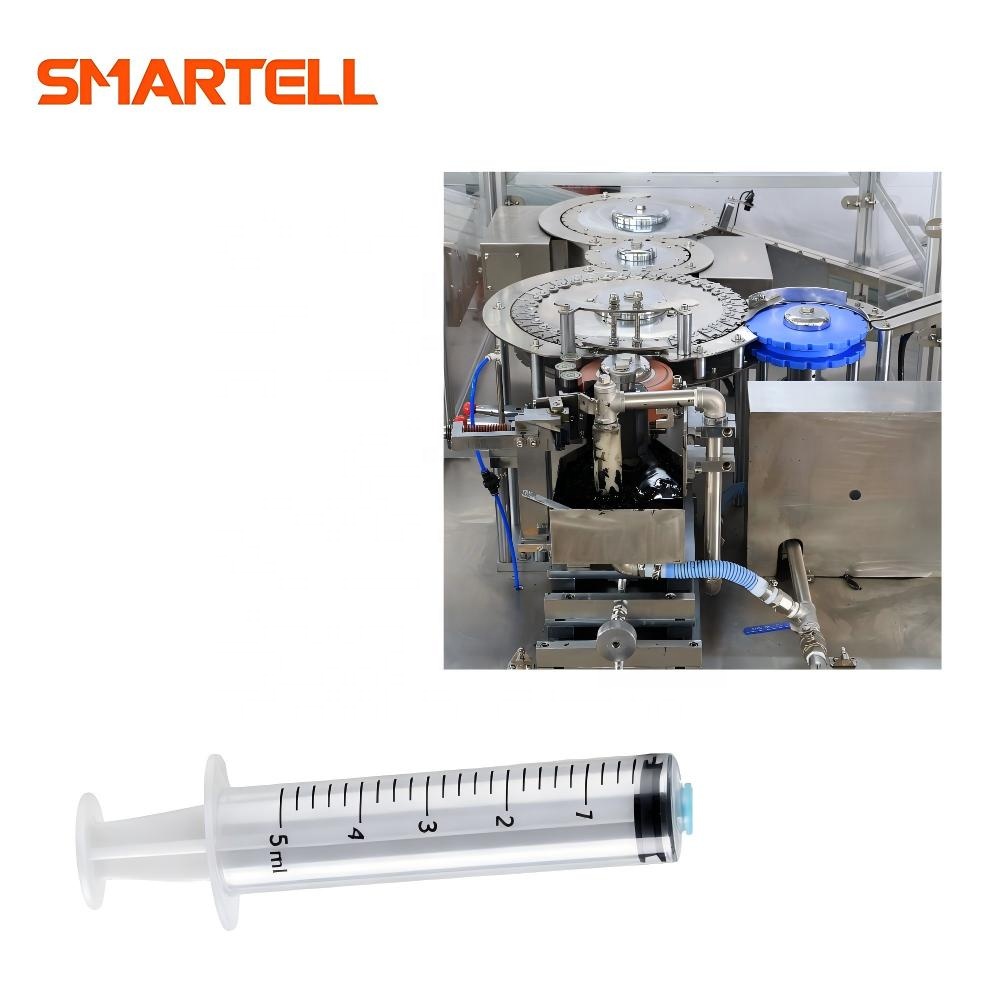 Impresora automática de barril de jeringa con tolva centrífuga y esterilización con aceite de silicona