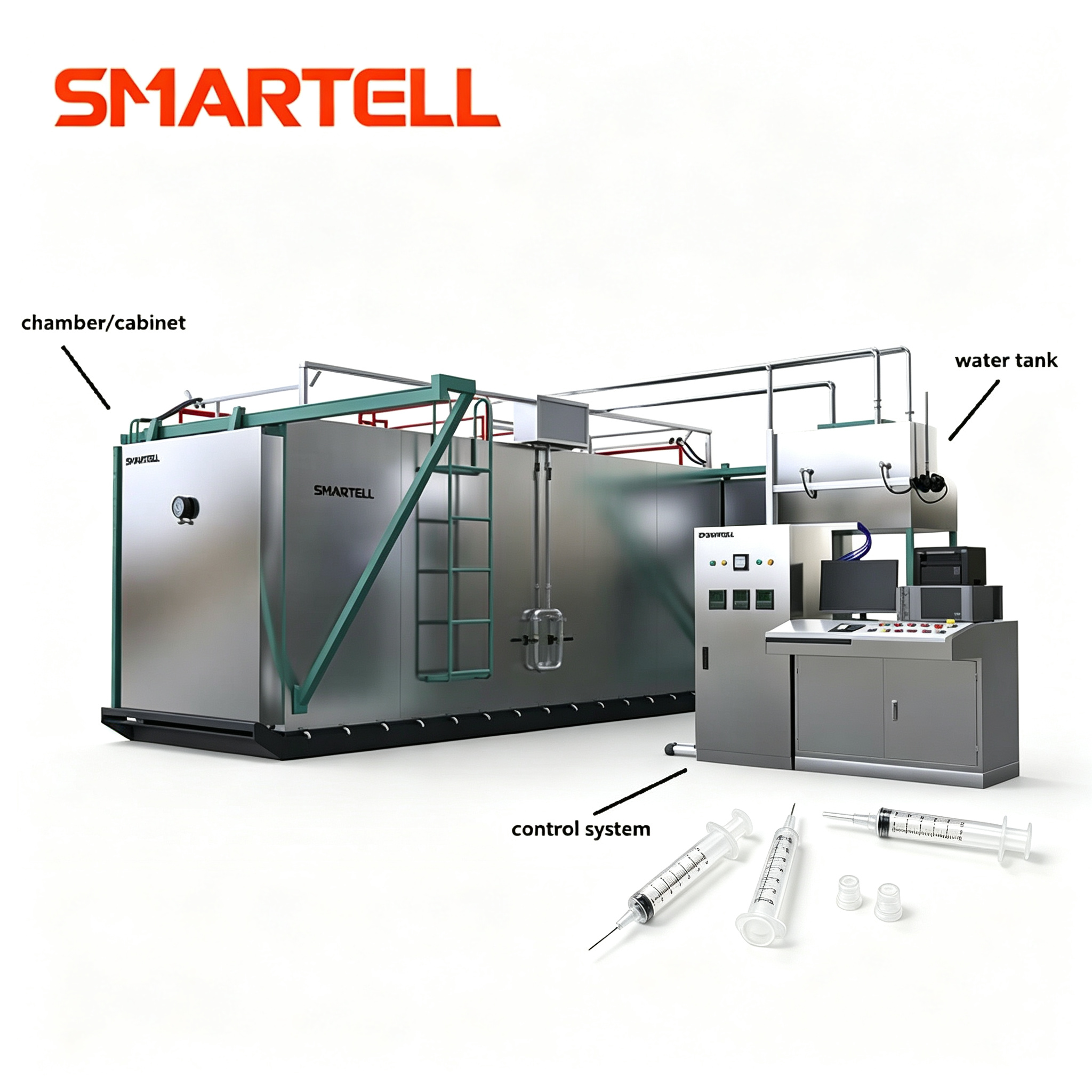 SMT-5020 EO de configuración personalizada para línea de producción de jeringas, máquina de esterilización con óxido de etileno