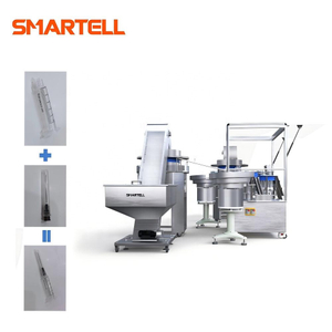 SMARTELL NUEVOS PRODUCTOS Máquina de ensamblaje de jeringas de vacunas para ensamblaje de agujas de junta de émbolo de barril de 0,5 ml y 1 ml