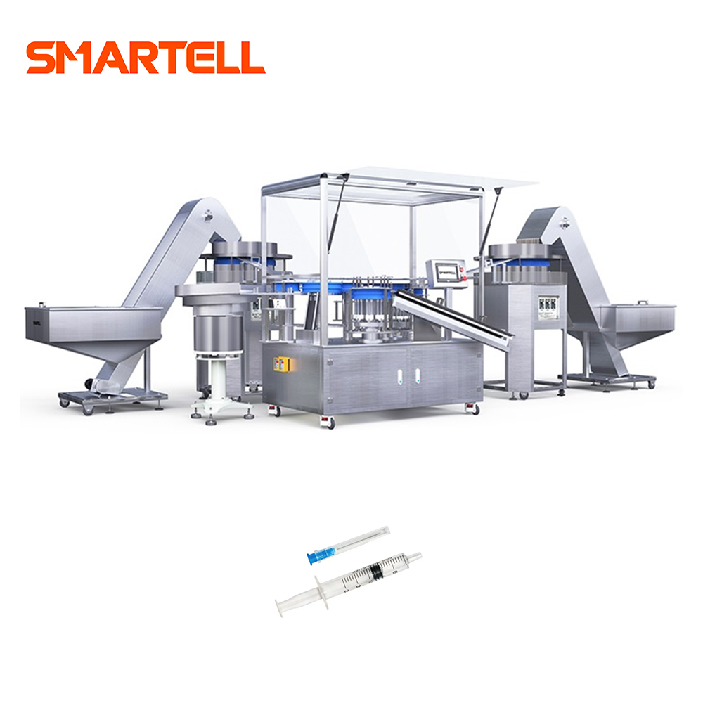 SMARTELL NUEVOS PRODUCTOS Máquina de ensamblaje de jeringas de vacunas para ensamblaje de agujas de junta de émbolo de barril de 0,5 ml y 1 ml