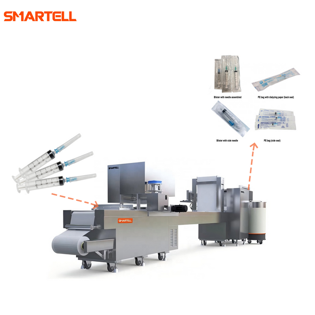 Máquina envasadora SMARTELL para jeringa desechable con jeringa de seguridad con desactivación automática