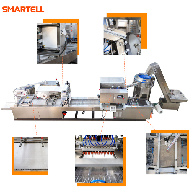Máquina envasadora de ampolla de embalaje de alta velocidad de papel y película Full Auto SMT-4420