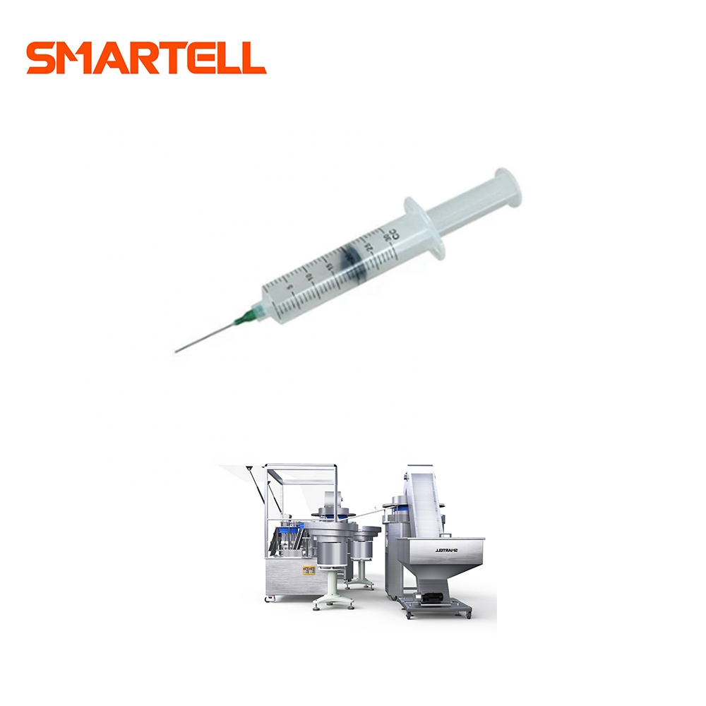 Máquina empacadora de ensamblaje de impresión de jeringas médicas SMARTELL